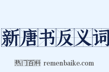 新唐书反义词是什么意思的图片